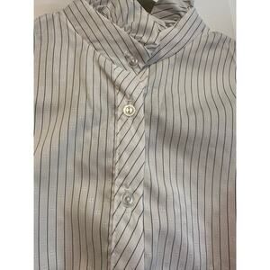 180. Vintage prairie shirt; pinstripe; size Small